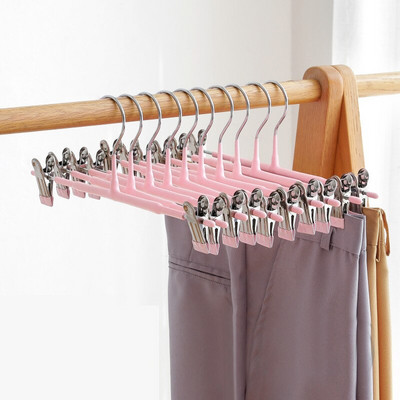 5/10 ks protišmykový stojan na nohavice pre dospelých z nehrdzavejúcej ocele, multifunkčný domáci zaťahovací klip na nohavice, 4 farby