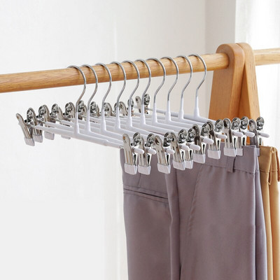 5/10 ks protišmykový stojan na nohavice pre dospelých z nehrdzavejúcej ocele, multifunkčný domáci zaťahovací klip na nohavice, 4 farby