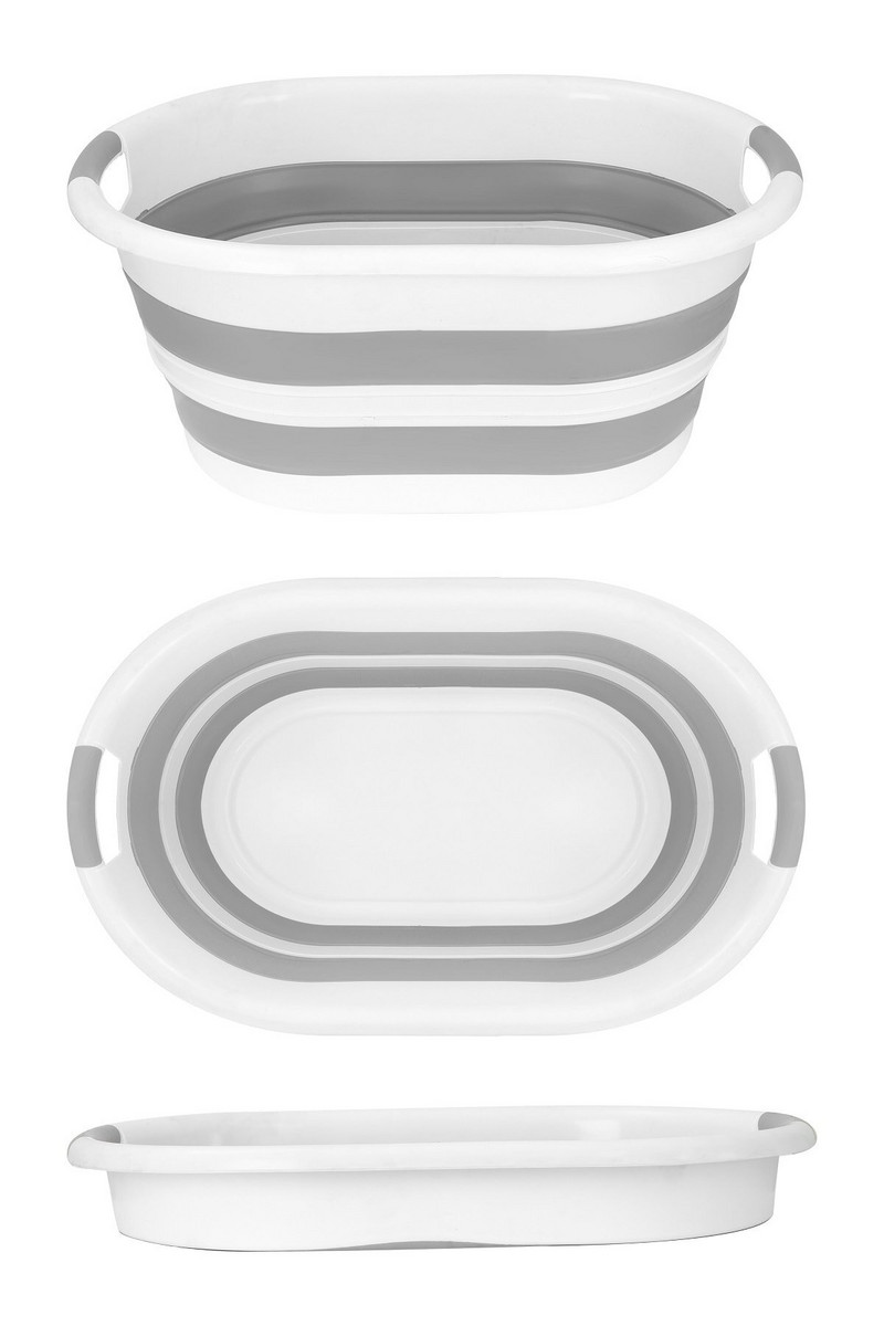 3 sulankstomų skalbinių krepšelių rinkinys Sulankstomas akordeonas vandens kibiras Naujos kartos valymo sulankstomas skalbinių krepšelis silikonas