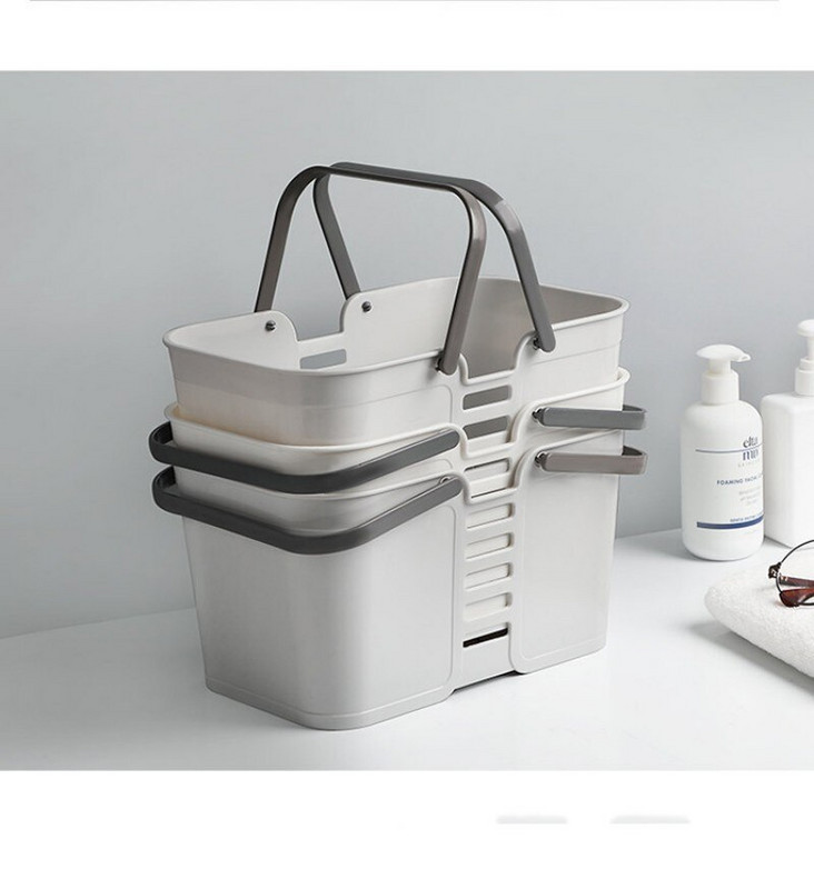 Úložný kôš do domácnosti Prenosný plastový úložný kôš Úložný kôš do kúpeľne Štvorcový kúpeľňový kôš