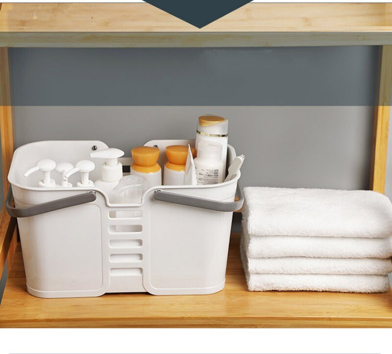 Úložný kôš do domácnosti Prenosný plastový úložný kôš Úložný kôš do kúpeľne Štvorcový kúpeľňový kôš