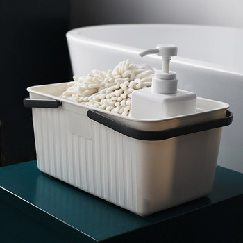 Обикновена пластмасова ръчна дренажна кошница за вана Баня Разни принадлежности за пране Кошница за съхранение Кухня Съхранение на дребни вещи