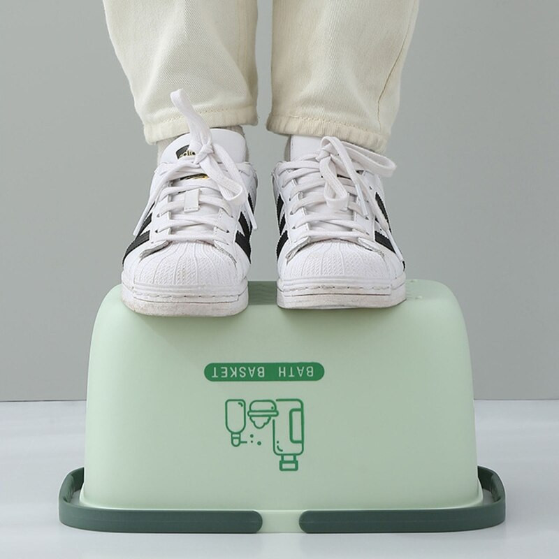 Kúpeľňový košík s rukoväťou, dutý odtok, úložný priestor do sprchy