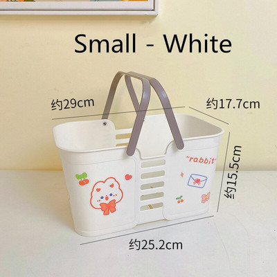 Hordozható fürdőkosár Diákfürdő kosár Női hálóterem Fürdőszoba kellékek Műanyag kád kis kosár Mosótartó tárolódoboz