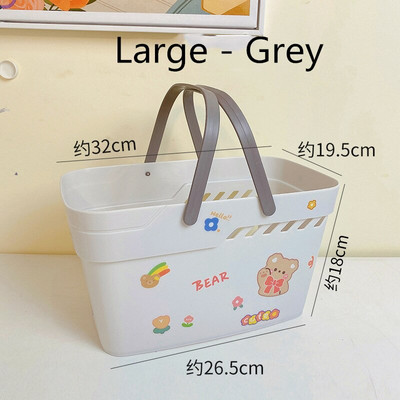 Hordozható fürdőkosár Diákfürdő kosár Női hálóterem Fürdőszoba kellékek Műanyag kád kis kosár Mosótartó tárolódoboz