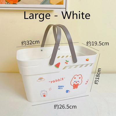 Hordozható fürdőkosár Diákfürdő kosár Női hálóterem Fürdőszoba kellékek Műanyag kád kis kosár Mosótartó tárolódoboz