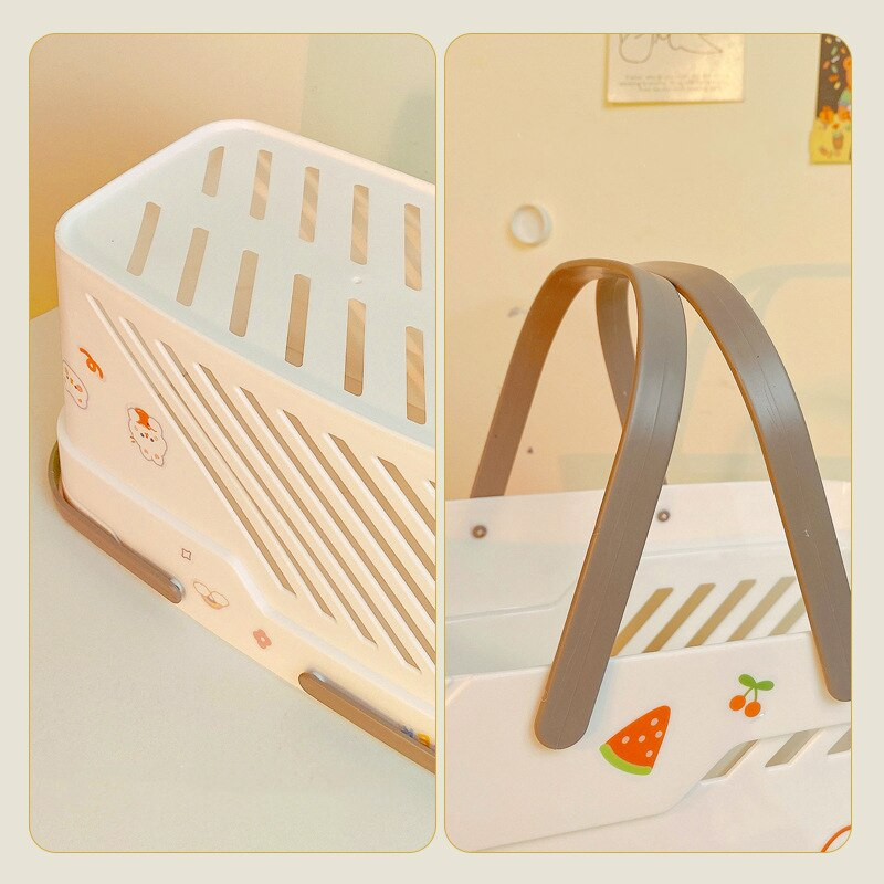 Hordozható fürdőkosár Diákfürdő kosár Női hálóterem Fürdőszoba kellékek Műanyag kád kis kosár Mosótartó tárolódoboz