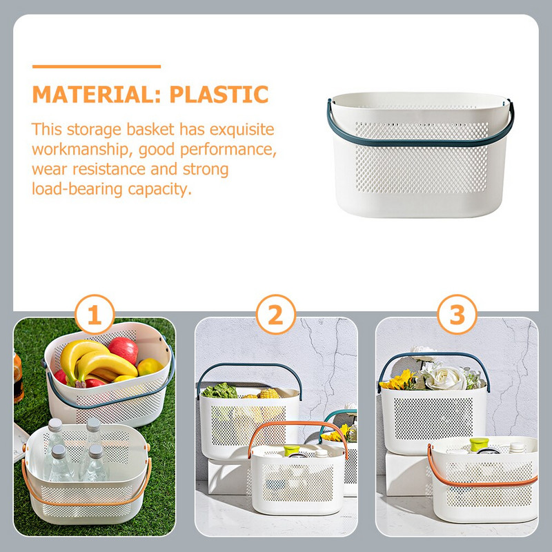 Dušo krepšelio rankenos laikiklis nešiojamasis laikiklis Bathroomdorm Bucket College Šampūnas