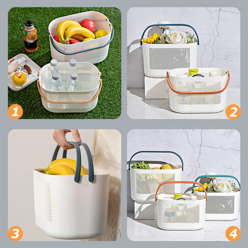 Dušo krepšelio rankenos laikiklis nešiojamasis laikiklis Bathroomdorm Bucket College Šampūnas