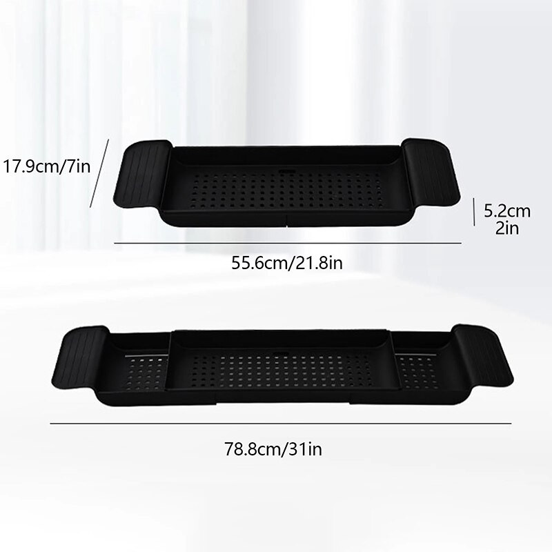 Išplečiamas vonios padėklas SPA vonia Organizatorius Maisto vyno knyga Telefono stalo laikiklis Vandeniui atsparus vonios lentyna Vonios kambario priedai