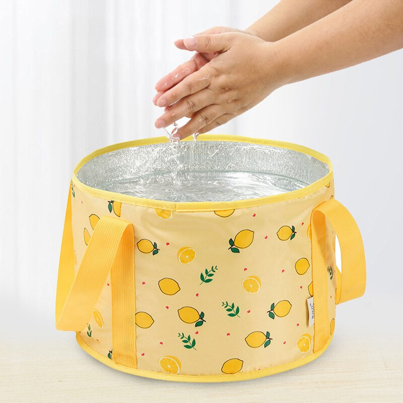 Bacino pieghevole viaggi campeggio lavabo secchio pesca bacino pieghevole pediluvio lavandino piede ammollo borsa secchio multif