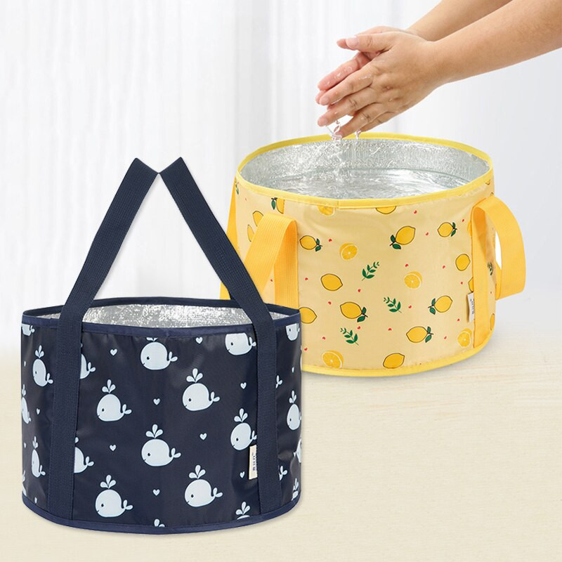 Bacino pieghevole viaggi campeggio lavabo secchio pesca bacino pieghevole pediluvio lavandino piede ammollo borsa secchio multif