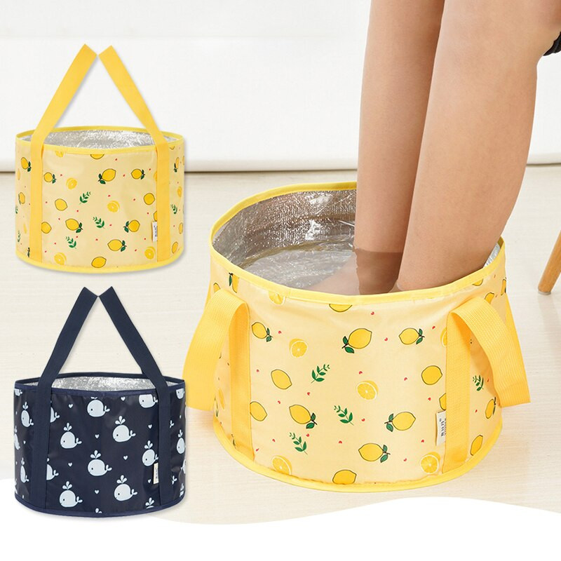 Bacino pieghevole viaggi campeggio lavabo secchio pesca bacino pieghevole pediluvio lavandino piede ammollo borsa secchio multif
