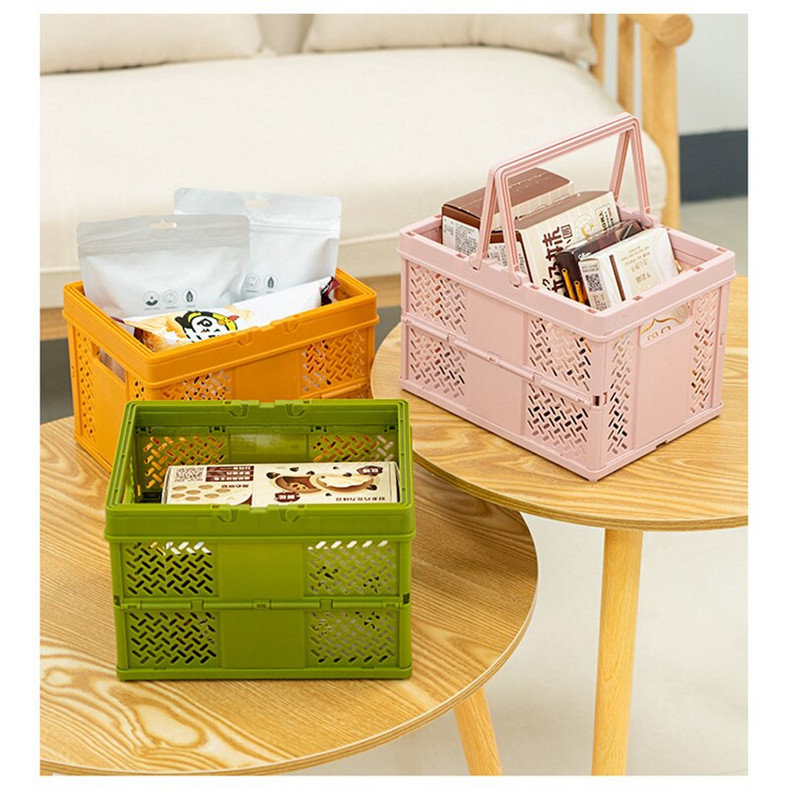 Daugiafunkcis sulankstomas plastikinis vonios krepšys Kosmetikos dušo reikmenų laikymo dėklas Namų vonios kambario tvarkyklės krepšeliai