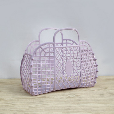 Veľkokapacitná taška, dutá želé, plážová dovolenka, prenosná taška, opakovane použiteľná a ľahko čistiteľná plastová prenosná kúpeľňová taška