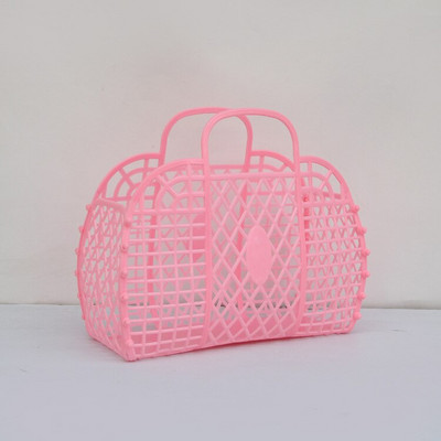 Veľkokapacitná taška, dutá želé, plážová dovolenka, prenosná taška, opakovane použiteľná a ľahko čistiteľná plastová prenosná kúpeľňová taška