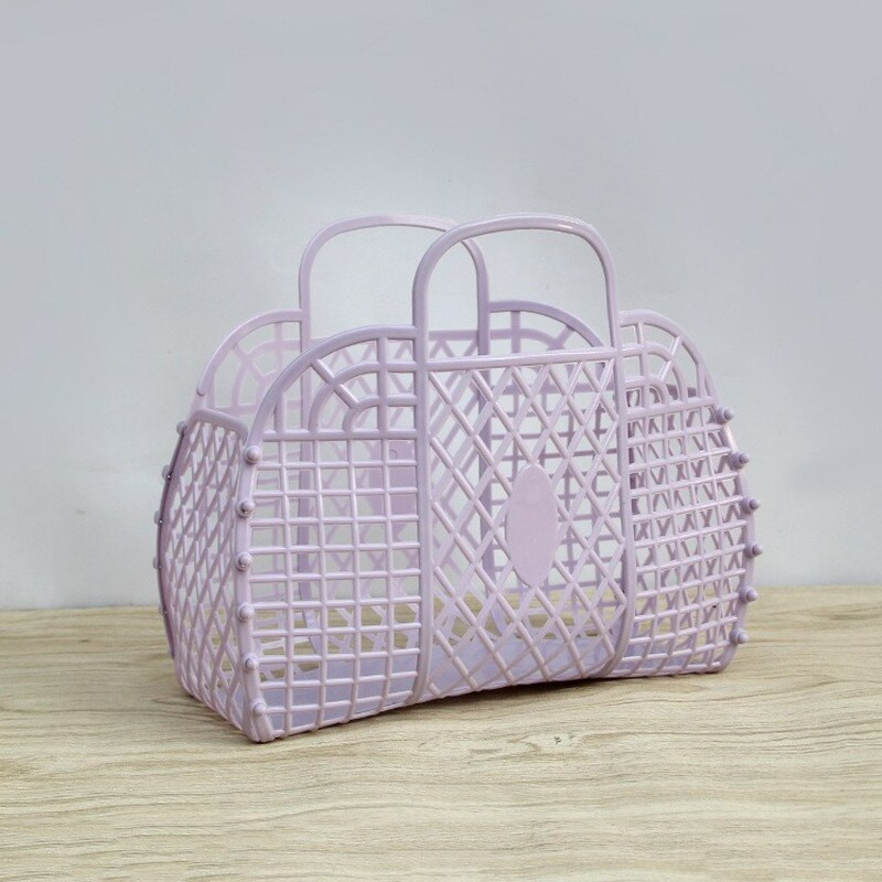 Veľkokapacitná taška, dutá želé, plážová dovolenka, prenosná taška, opakovane použiteľná a ľahko čistiteľná plastová prenosná kúpeľňová taška