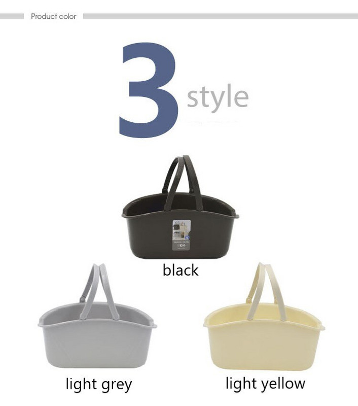 Prenosný kôš na kúpeľ s dutým dnom a rukoväťou zo sieťoviny, plastový sprchový úložný kôš na umývanie riadu, domáci organizér do kúpeľne