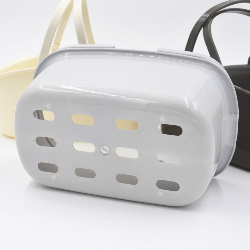 Prenosný kôš na kúpeľ s dutým dnom a rukoväťou zo sieťoviny, plastový sprchový úložný kôš na umývanie riadu, domáci organizér do kúpeľne