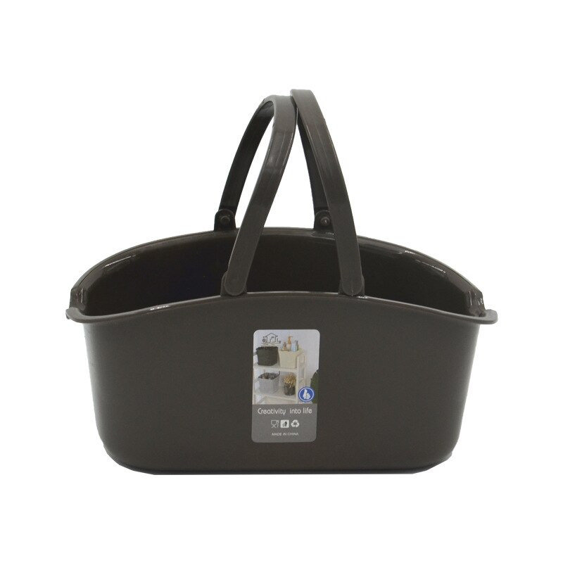 Prenosný kôš na kúpeľ s dutým dnom a rukoväťou zo sieťoviny, plastový sprchový úložný kôš na umývanie riadu, domáci organizér do kúpeľne