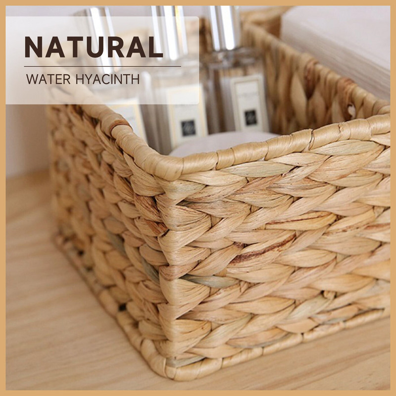 Καλάθι μπάνιου 3 τμημάτων Ψάθινα καλάθια για ράφια Seagrass καλάθι δεξαμενής τουαλέτας 3 τμημάτων Χειροποίητα υφαντά καλάθια αποθήκευσης Μαντηλάκια