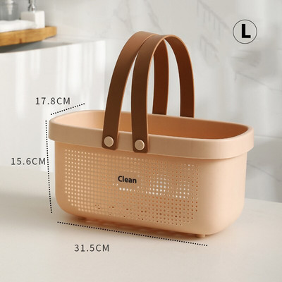 Prenosný sprchový kôš Caddy Plastový organizér Úložný priestor Tote s rúčkami Toaletná taška Kôš do kúpeľne Kuchyňa Internátna izba