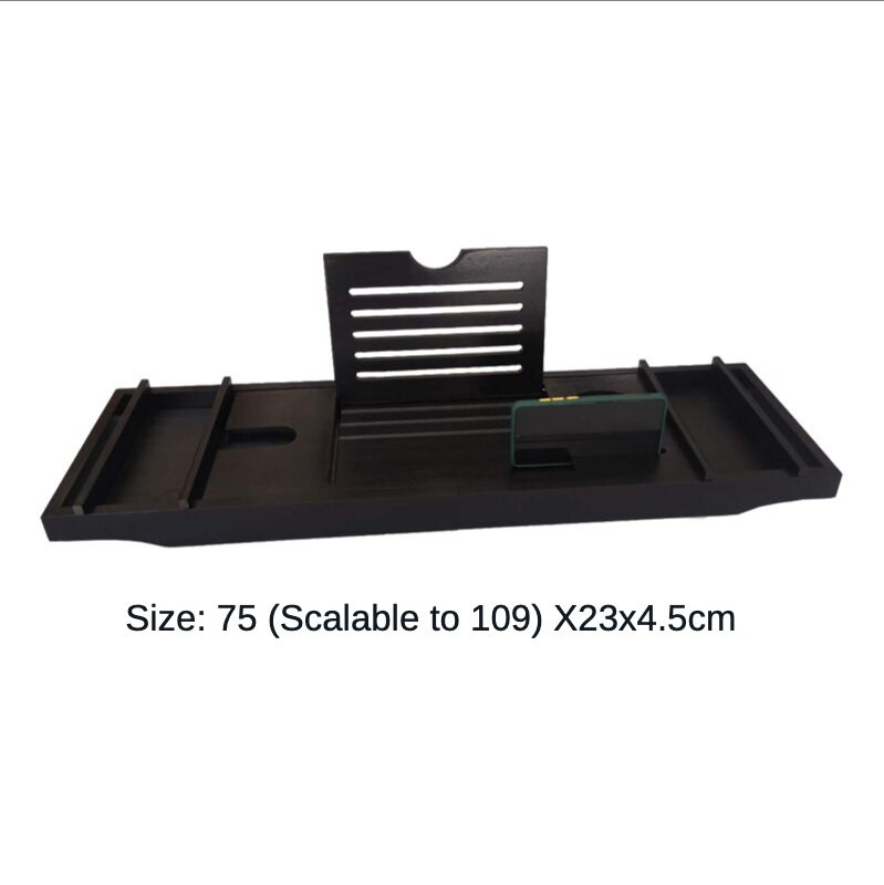 Vonios juostos laikymo lentyna Daugiafunkcis teleskopinis tualetas Plokščias telefono stovas Vonios dušo stovas Bambuko vonios kriauklės padėklas