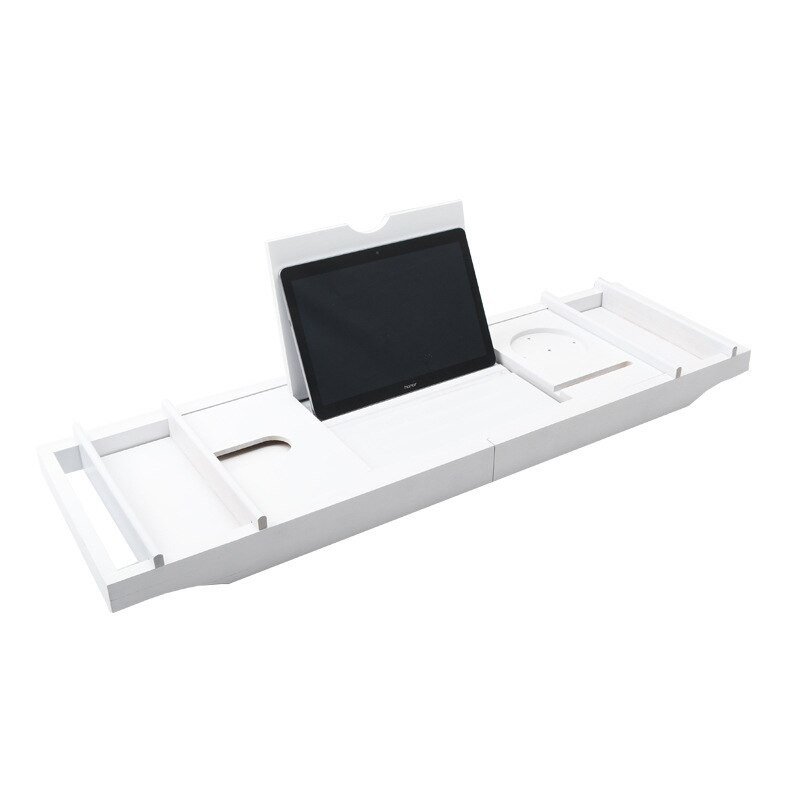 Vonios juostos laikymo lentyna Daugiafunkcis teleskopinis tualetas Plokščias telefono stovas Vonios dušo stovas Bambuko vonios kriauklės padėklas