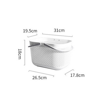 Кошница за баня с голям капацитет Преносима кошница за съхранение с порест дренаж Тоалетни принадлежности Козметика Организатори Консумативи Аксесоари