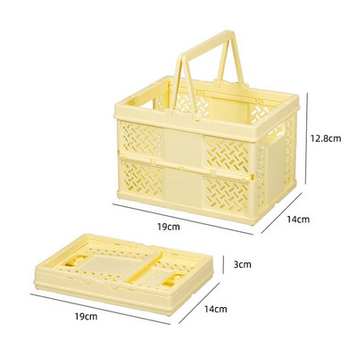 Prenosný skladací plastový košík do kúpeľa, kozmetický sprchový gél, úložný priestor, kúpeľňový organizér, malý prepravný košík Kawaii