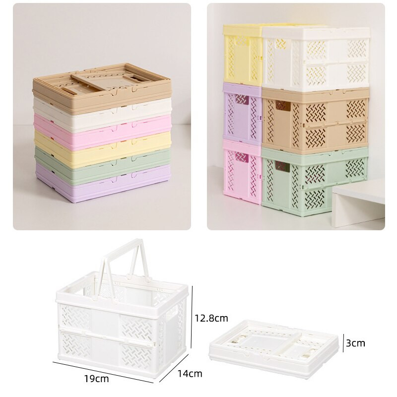 Prenosný skladací plastový košík do kúpeľa, kozmetický sprchový gél, úložný priestor, kúpeľňový organizér, malý prepravný košík Kawaii