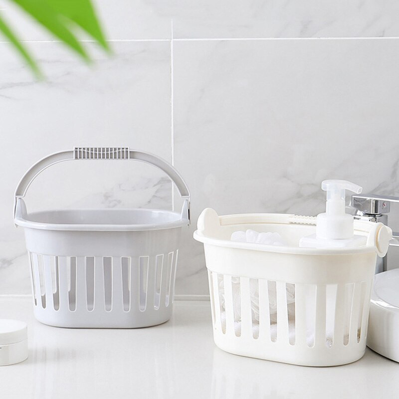 Jednoduchý prenosný dutý opakovane použiteľný plastový organizér do kúpeľne, košík na jedlo, občerstvenie, hračky, toaletné potreby