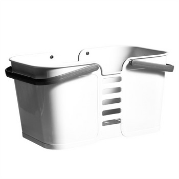 Най-новата пластмасова преносима кошница за къпане, вана и душ Почистваща чанта с дръжки Кошница за съхранение за спестяване на място в банята