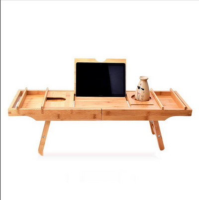 Ištraukiama vonios lentyna vonia praustuvo padėklas vonia dušo kabina laikymo bambukinė spintelė, kriauklė, rankšluosčių laikiklis, vyno knygų laikiklis