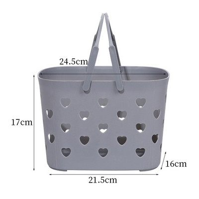 Coș de baie portabil din plastic pentru șampon Gel de duș Coș de depozitare pentru spălare pentru ținerea produsului de baie Balsam șampon