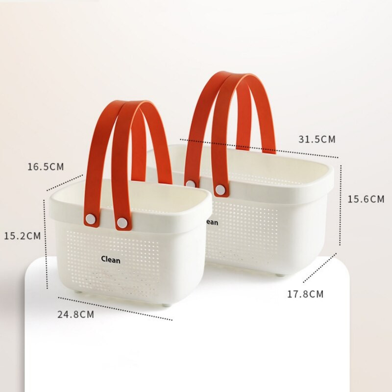 Coș pentru articole diverse pentru baie Coș portabil din plastic pentru rufe Coș de sortare cârpe murdare Depozitare gel de duș Organizator de bucătărie pentru sufragerie