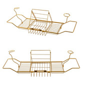 Kovový teleskopický stojan na vaňu, protišmykový, zasúvateľný držiak na poháre na víno, držiak na knihy, kúpeľňový stojan na tácky, organizér do sprchy N2UC