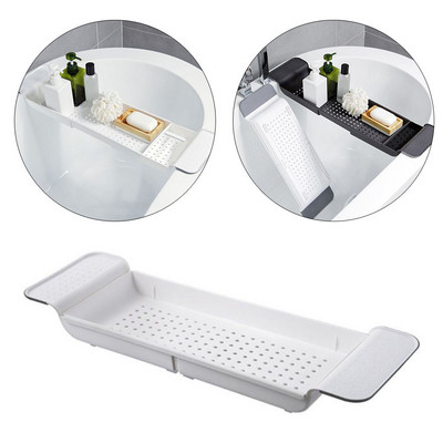 Tavă reglabilă pentru baie, suport extensibil, multifuncțional, pentru baie, duș, spa