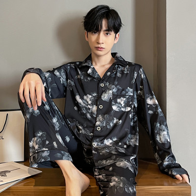 Novi model muške dvodijelne satenske pidžame