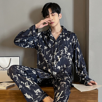 Novi model muške dvodijelne satenske pidžame