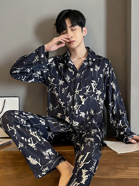 Novi model muške dvodijelne satenske pidžame