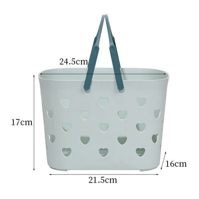 Prenosný plastový košík do kúpeľne na šampón a sprchový gél, úložný košík na umývanie riadu, NOVINKA