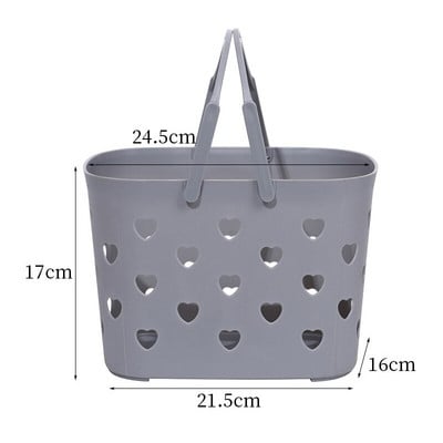 Prenosný plastový košík do kúpeľne na šampón a sprchový gél, úložný košík na umývanie riadu, NOVINKA