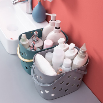 Пластмасова преносима кошница за баня за шампоан душ гел Кошница за съхранение на измиване на баня НОВО