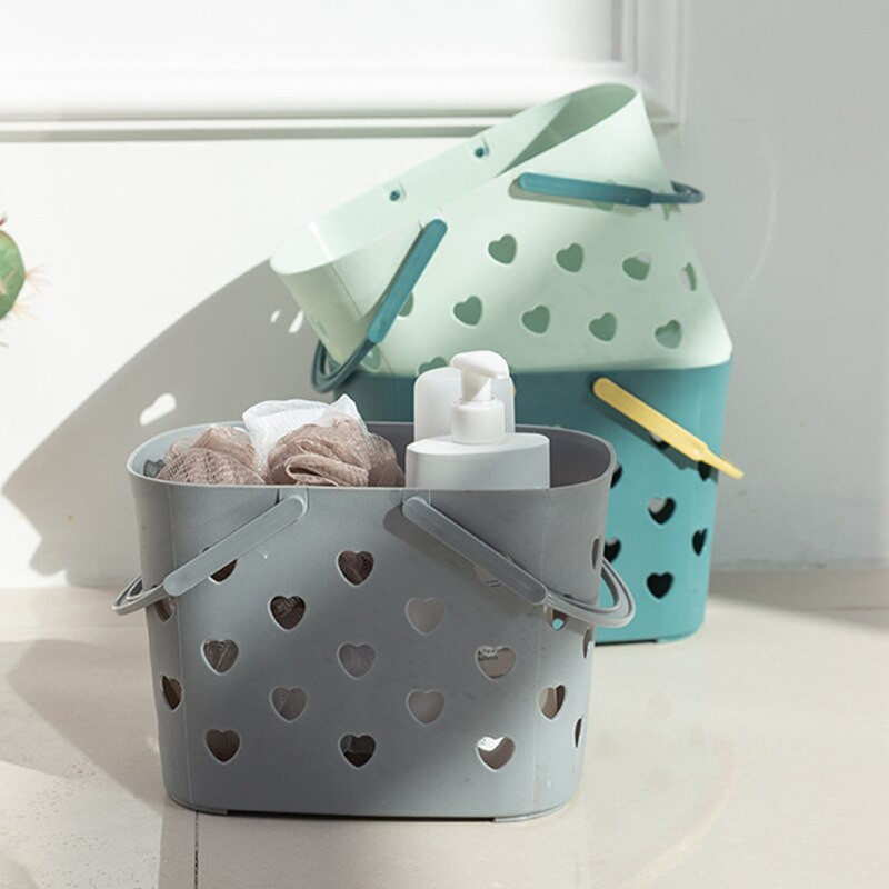 Prenosný plastový košík do kúpeľne na šampón a sprchový gél, úložný košík na umývanie riadu, NOVINKA