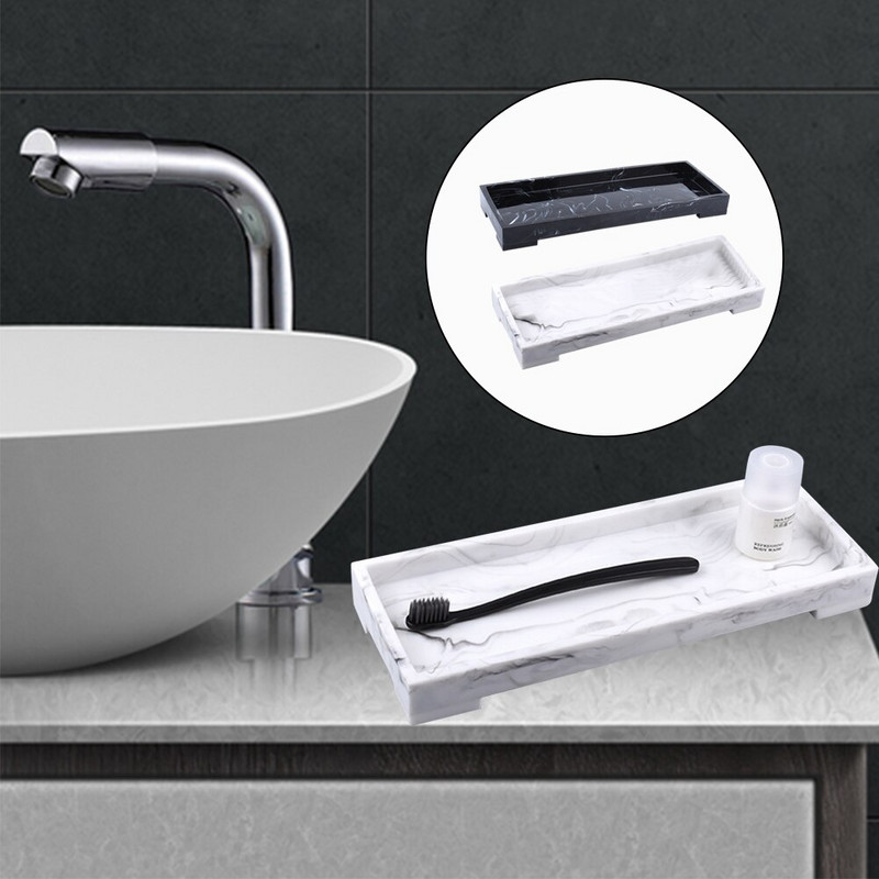 Vodootporan mramorni uzorak Toaletni dodaci Smola Kineski stil Spa salon Pravokutnik Sapun Ručnik Stotage Kućna hotelska kupaonska posuda