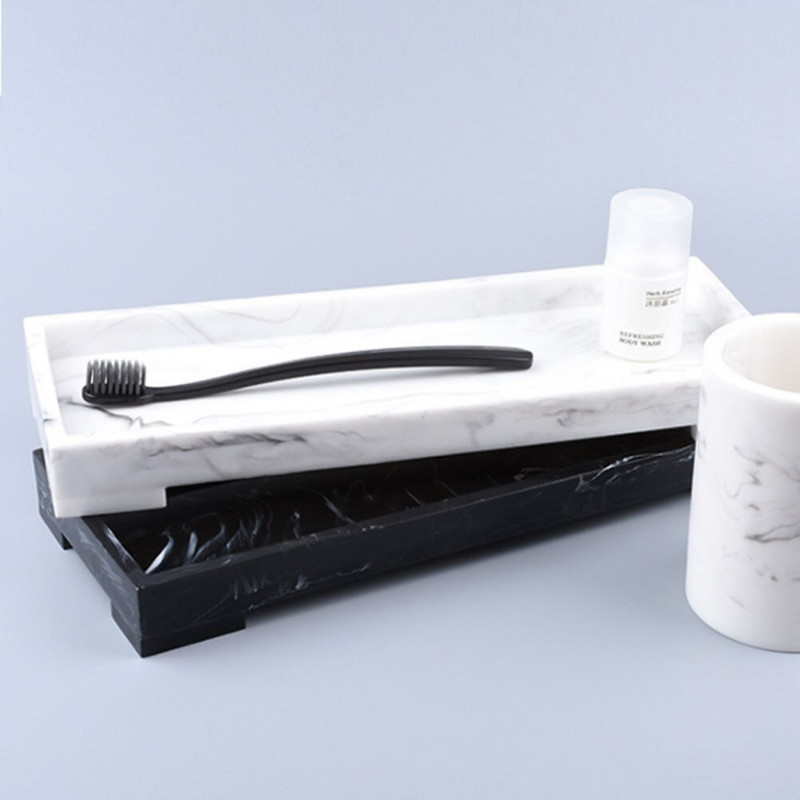 Vodootporan mramorni uzorak Toaletni dodaci Smola Kineski stil Spa salon Pravokutnik Sapun Ručnik Stotage Kućna hotelska kupaonska posuda