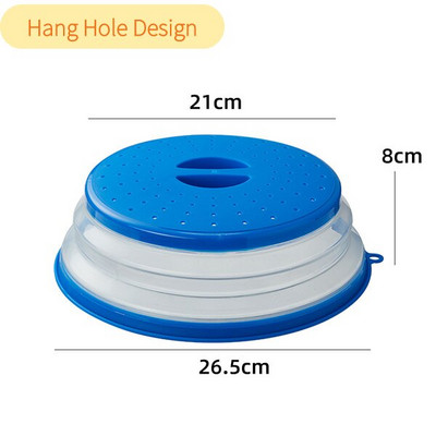 BPA-vaba kokkupandav mikrolaineahju kate toidu jaoks Mikrolaineahju pritsmete kate Toidusõel nõudepesumasinas ohutu kokkupandav mikrolaineahju kaas