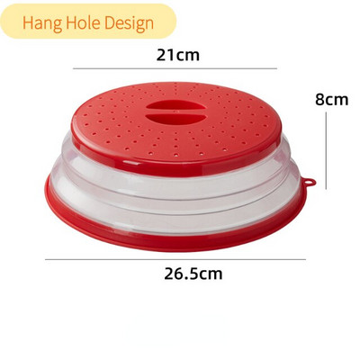 BPA-vaba kokkupandav mikrolaineahju kate toidu jaoks Mikrolaineahju pritsmete kate Toidusõel nõudepesumasinas ohutu kokkupandav mikrolaineahju kaas