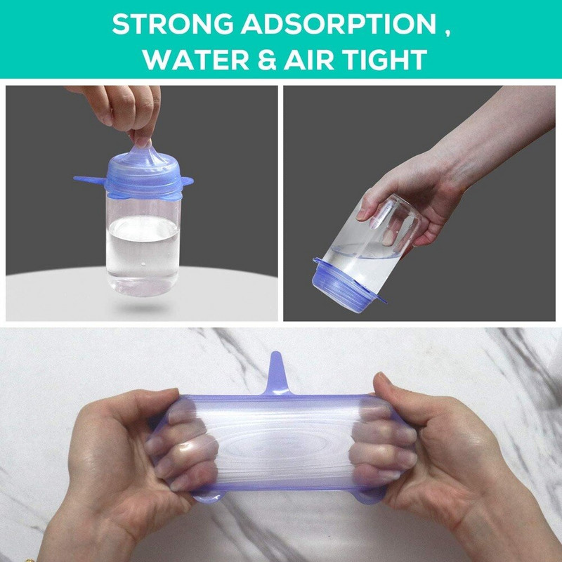 Silikoonist venivad kaaned, 14 tk väikesed kaaned, korduvkasutatav vastupidav silikoonist toiduainete säilituskate tasside jaoks väikeste kausside jaoks, soodapurgid Oui jogurtipurgid